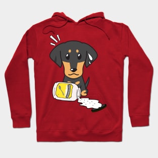 Cute dachshund spilled mayonnaise Hoodie